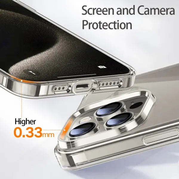 Luxury iPhone series compatible model clear TPU silicone case