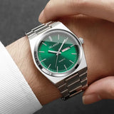 Luxury men business watches calendar quartz with alloy band type