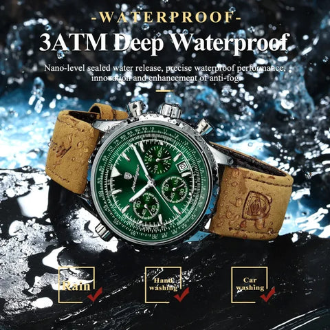 Luxury Military Sports Watch for Men – Waterproof Chronograph - Himpall