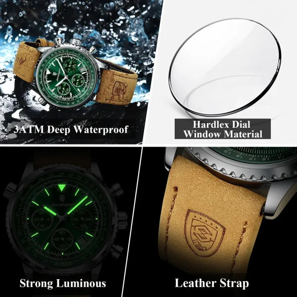 Luxury Military Sports Watch for Men – Waterproof Chronograph - Himpall