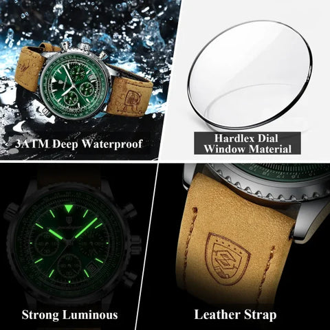 Luxury Military Sports Watch for Men – Waterproof Chronograph - Himpall