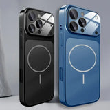 Luxury Original For Magsafe Matte Armor Case For iPhone 17 Air 16 15 14 13 Pro Max Funda Wireless Charging Hard