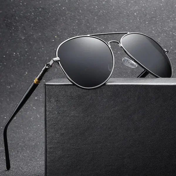 Luxury Pilot Eyewear Metal UV400 Protection Fashion Driving Sunglasses