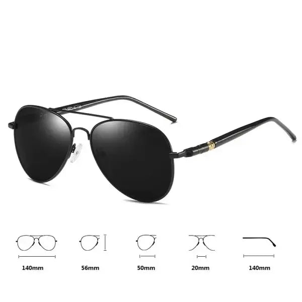 Luxury Pilot Eyewear Metal UV400 Protection Fashion Driving Sunglasses