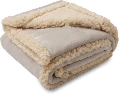 Luxury Shaggy Blanket - Winter Warm Cosy & Waterproof Microfiber Blanket - beige / S (71x100cm)