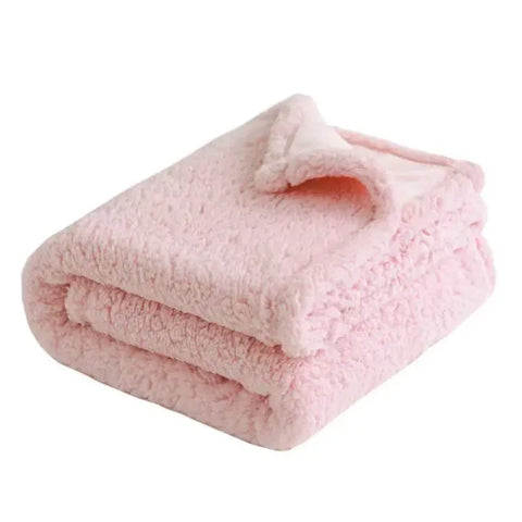 Luxury Shaggy Blanket - Winter Warm Cosy & Waterproof Microfiber Blanket - pink / L (145x165cm)