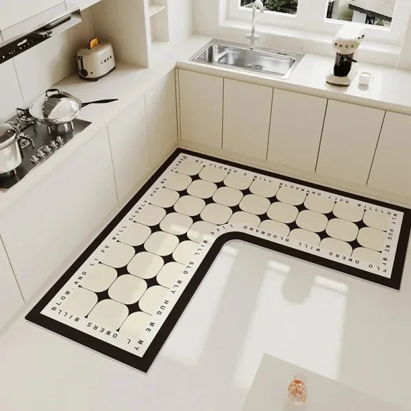 Luxury L-Shaped Kitchen Carpet – Non-Slip Waterproof & Easy to Clean - SY2067-PG / 70x70x40cm