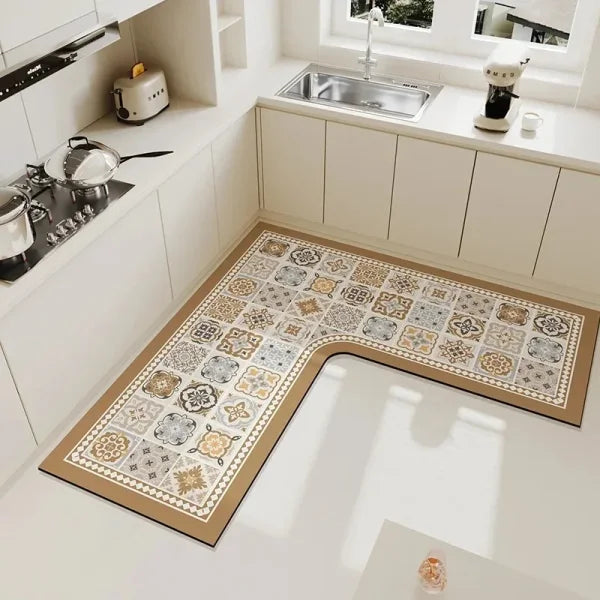 Luxury L-Shaped Kitchen Carpet – Non-Slip Waterproof & Easy to Clean - SY2071-PG / 70x70x40cm