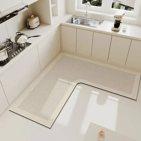 Luxury L-Shaped Kitchen Carpet – Non-Slip Waterproof & Easy to Clean - SY2070-PG / 150x150x50cm