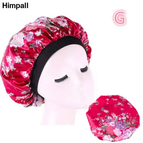 Satin silk Bonnet - G / Red patten