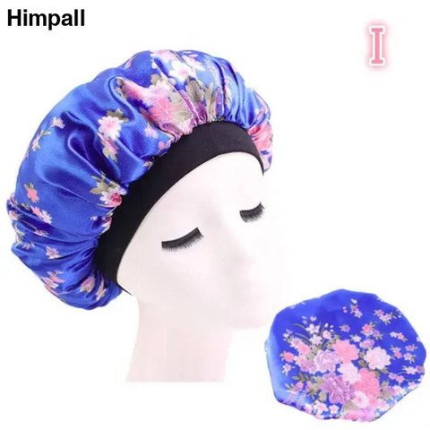 Satin silk Bonnet - I / Blue patten