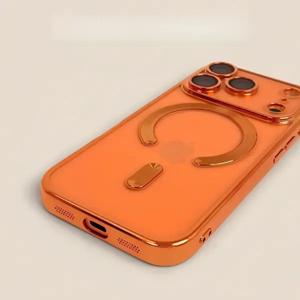 Luxury Transparent Wireless Charging Case For iPhone 15 14 13 12 11 16 17 Pro Max Plus Air Magnetic Silicone Cover