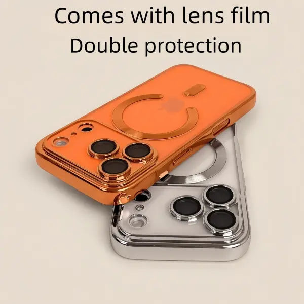 Luxury Transparent Wireless Charging Case For iPhone 15 14 13 12 11 16 17 Pro Max Plus Air Magnetic Silicone Cover
