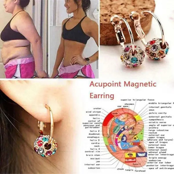 MagneTherapy Germanium Earring for Women (Zinc Alloy) Lymphatic Drainage