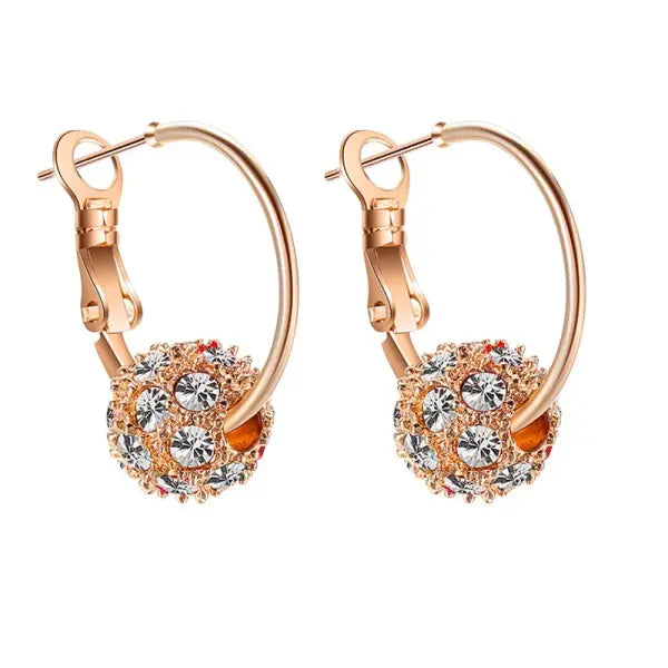 MagneTherapy Germanium Earring for Women (Zinc Alloy) Lymphatic Drainage - Gold / Russian Federation / one size