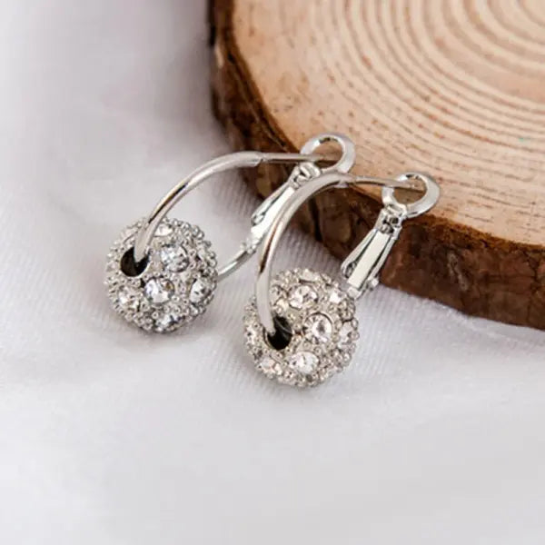 MagneTherapy Germanium Earring for Women (Zinc Alloy) Lymphatic Drainage - Silver / Russian Federation / one size