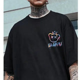 M-8XL Oversized Tshirts New Korean T-shirt Loose Summer Enlarged Round Neck Casual Couple Top Short Sleeve Men’s Shirt