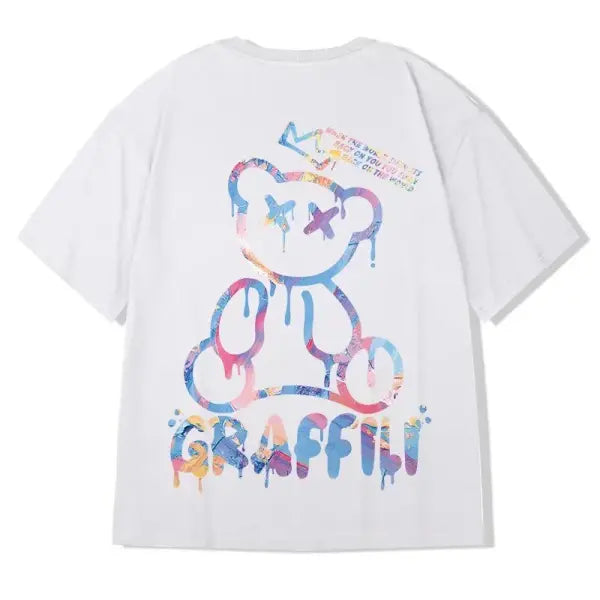 M-8XL Plus Size Men’s Oversized T-Shirt - Loose Fit Korean Streetwear Short Sleeve Tee for Men & Women - WHITE / 8XL