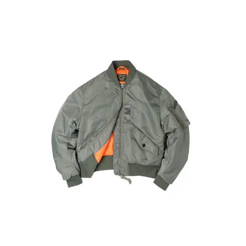 Maden Women Autumn and Winter Thickened Jacket Windproof Baseball Cotton Jacket Casual Outerwear Jacket Tops - Green