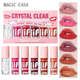 MAGIC CASA 6pcs/set Small bottle Hydrating Jelly Lip Oil long-lasting Moisturizing smooth shimmering Lip Hydrating