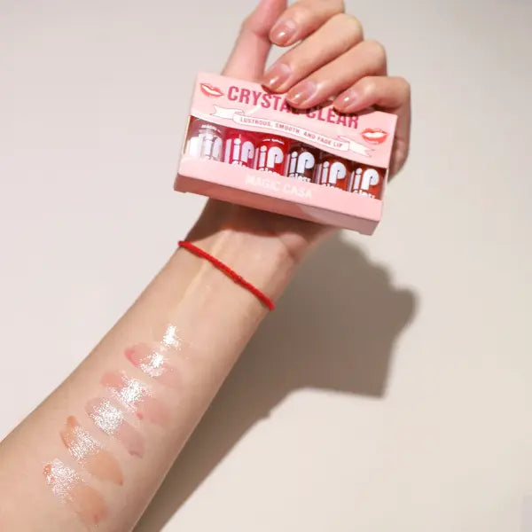 MAGIC CASA 6pcs/set Small bottle Hydrating Jelly Lip Oil long-lasting Moisturizing smooth shimmering Lip Hydrating