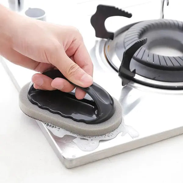 Magic Emery Sponge Brush Wipe Eraser Cleaner Kitchen Bath Rust Strong Decontamination Cleaning Tools With Handle