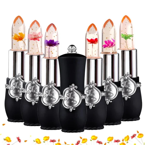 Magic Flower Jelly Lipstick Set – Color Changing Moisturizing Lip Balm, Long-Lasting Lip Gloss - Himpall