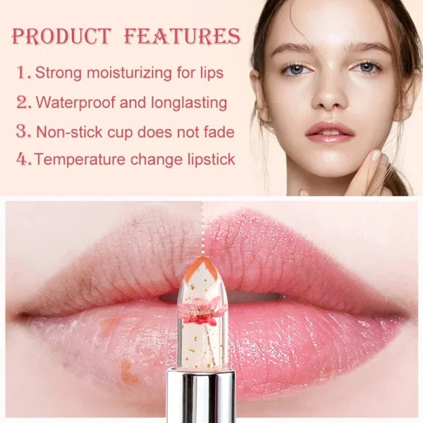 Magic Flower Jelly Lipstick Set – Color Changing Moisturizing Lip Balm, Long-Lasting Lip Gloss - Himpall
