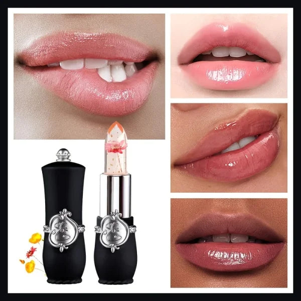 Magic Flower Jelly Lipstick Set – Color Changing Moisturizing Lip Balm, Long-Lasting Lip Gloss - Himpall