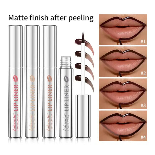 Magic Peel Off Lip Cosmetic Matte Lip Liner Pencil Long Lasting Waterproof Smudge Proof Transfer Proof Peel Off Lip