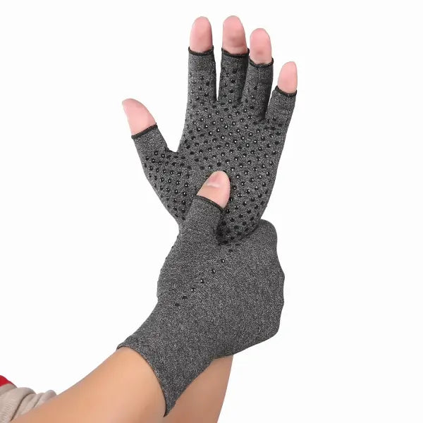 Magnetic Compression Gloves for Hand & Wrist Support - A0046-GRAY / S