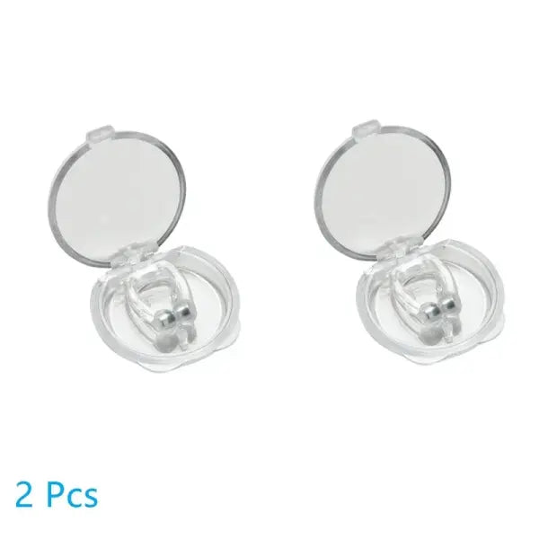 Magnetic Anti Snore Nose Clip Silicone Breathe Improve Sleeping Aid - 2 Pcs