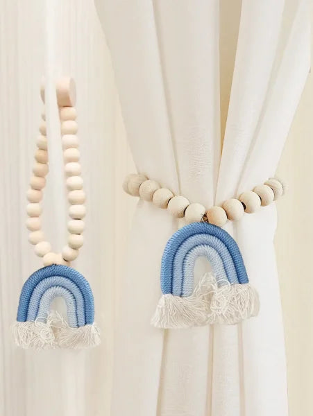 Magnetic Binding Straps - Fixed Curtain Holdbacks for Kids’ Rooms - blue / 40cm / Magnets