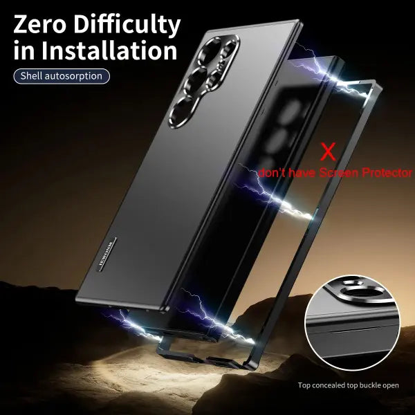 Galaxy S25 Ultra Drop Proof Cover Aluminum Magnetic Case