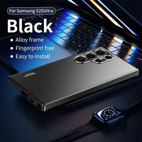 Galaxy S25 Ultra Drop Proof Cover Aluminum Magnetic Case - Black / Galaxy S23 / No Screen Protector