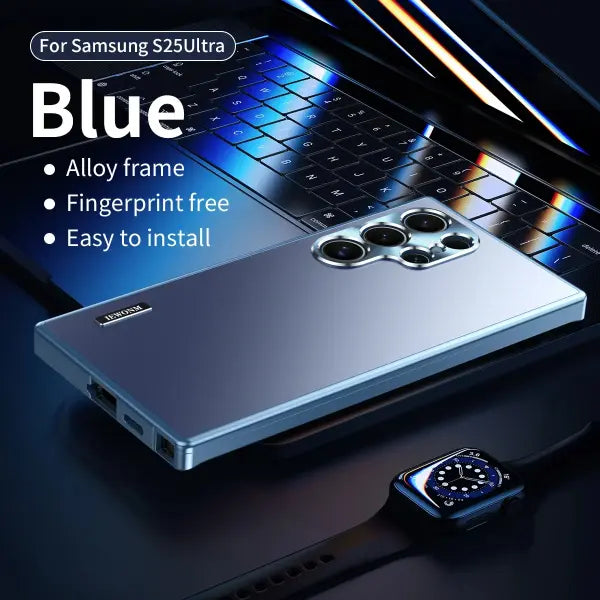 Galaxy S25 Ultra Drop Proof Cover Aluminum Magnetic Case - Blue / Galaxy S22 Plus / No Screen Protector