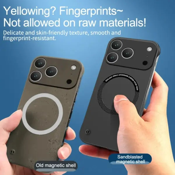 Magnetic Frameless Phone Case Hard PC Matte – Ultra Thin Borderless Style
