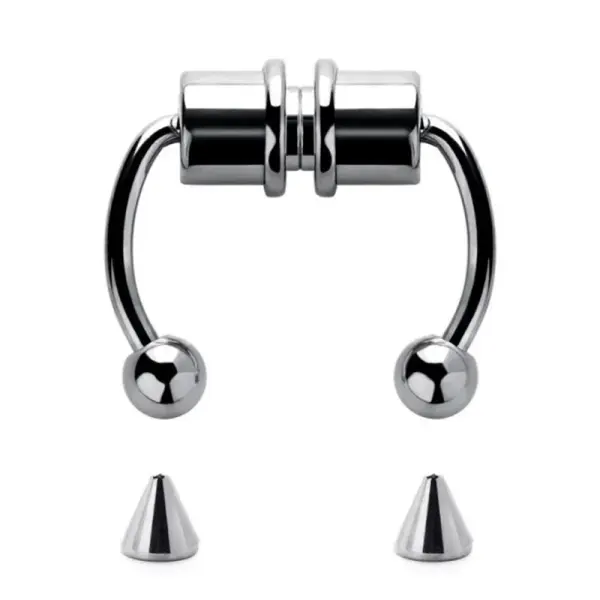 Magnetic Horseshoe Nose Rings 316L Stainless Steel Faux Septum Rings Fake Piercing Clip on Hoop Rings Gift for Women