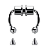 Magnetic Horseshoe Nose Rings 316L Stainless Steel Faux Septum Rings Fake Piercing Clip on Hoop Rings Gift for Women