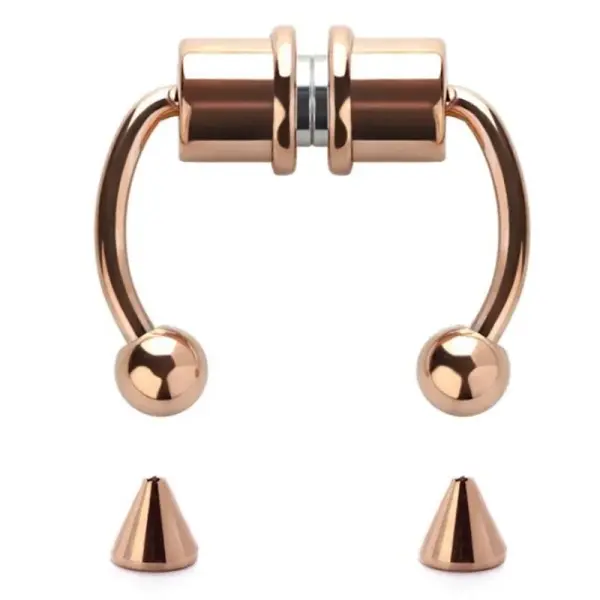 Magnetic Horseshoe Nose Rings 316L Stainless Steel Faux Septum Rings Fake Piercing Clip on Hoop Rings Gift for Women