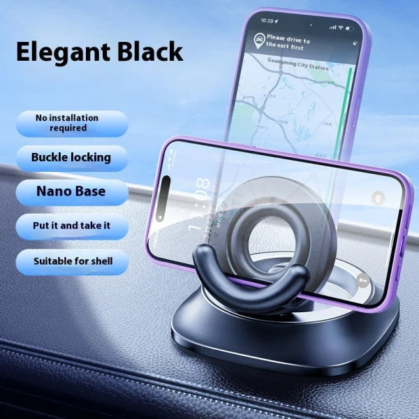Magnetic Phone Holder With Vacuum Suction Foldable Adjustable Car Mount Magnetic Bracket Suction Nonslip For Busy