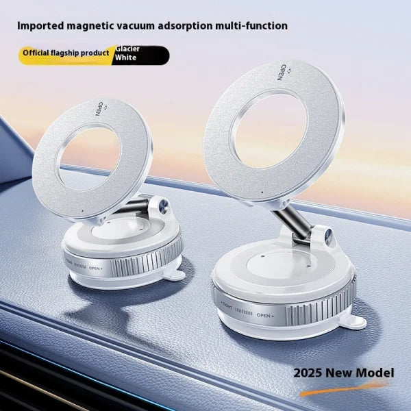 Magnetic Phone Holder With Vacuum Suction Foldable Adjustable Car Mount Magnetic Bracket Suction Nonslip For Busy
