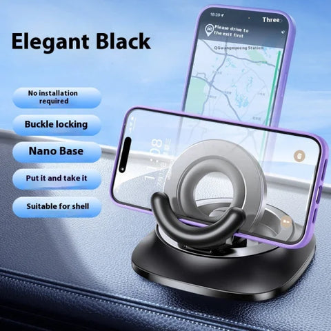 Magnetic Phone Holder With Vacuum Suction Foldable Adjustable Car Mount Magnetic Bracket Suction Nonslip For Busy