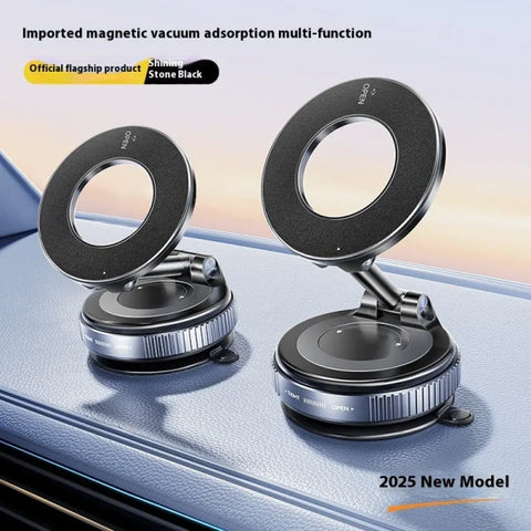 Magnetic Phone Holder With Vacuum Suction Foldable Adjustable Car Mount Magnetic Bracket Suction Nonslip For Busy
