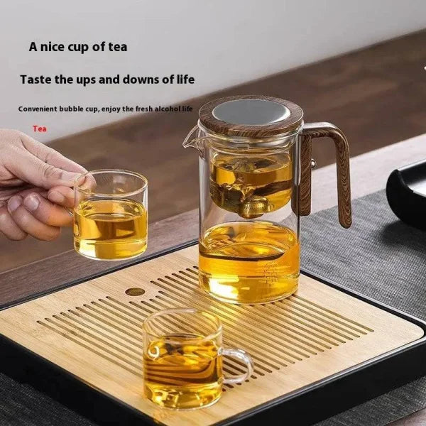 Magnetic Teapot with Wood Handle Design and 500ml Elegant Cup - Himpall