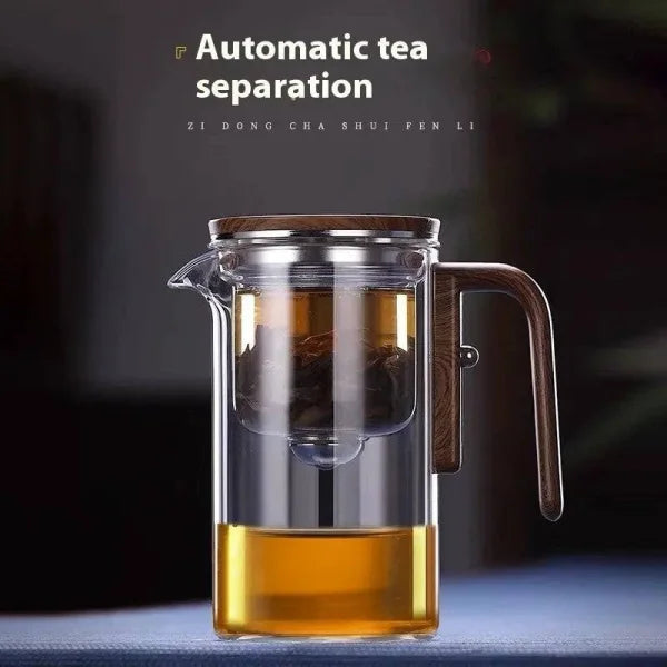Magnetic Teapot with Wood Handle Design and 500ml Elegant Cup - Himpall