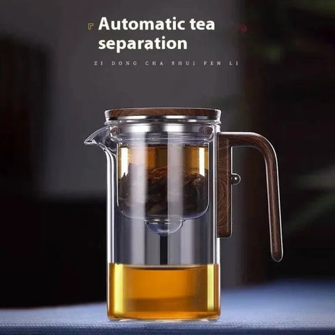 Magnetic Teapot with Wood Handle Design and 500ml Elegant Cup - Himpall