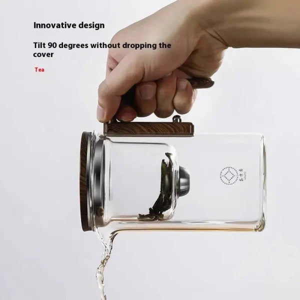 Magnetic Teapot with Wood Handle Design and 500ml Elegant Cup - Himpall