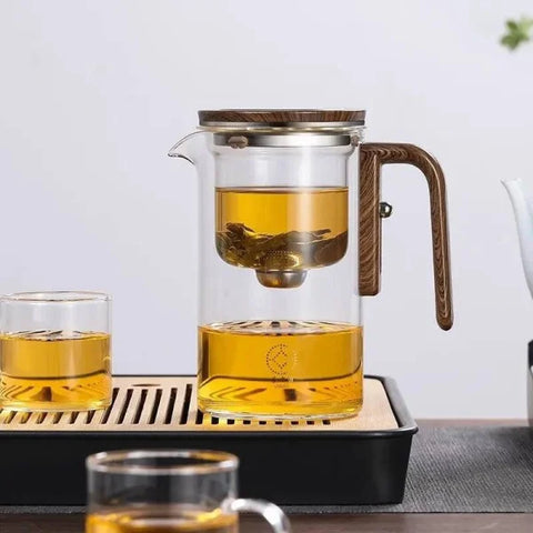Magnetic Teapot with Wood Handle Design and 500ml Elegant Cup - Himpall