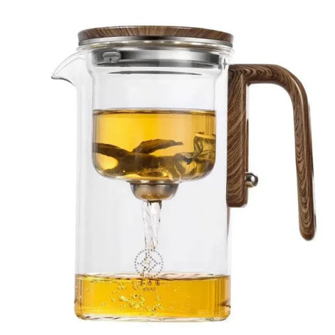 Magnetic Teapot with Wood Handle Design and 500ml Elegant Cup - Himpall